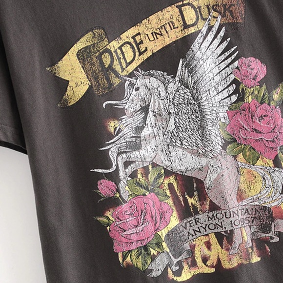 Ride until Dusk Gypsy Unicorn Boho T-shirts - Picture 3 of 7
